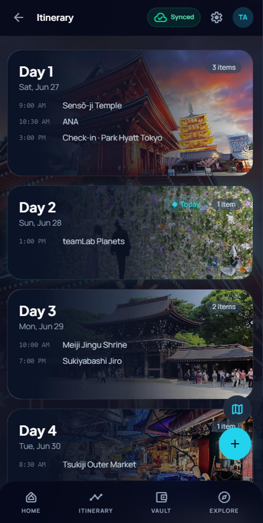A day-by-day plan everyone follows